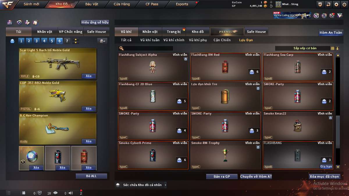 shop acc cf uy tin gia re